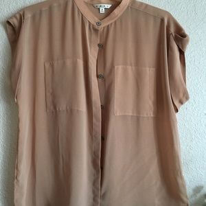 Nude blouse button down Cabi